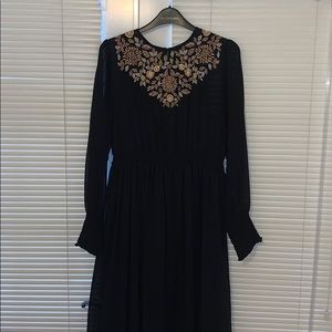 Classic black midi dress